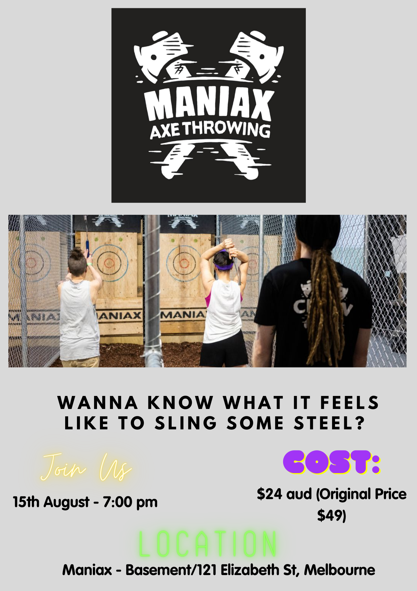 Maniax Axe Throwing My Iglu Flagstaff Gardens