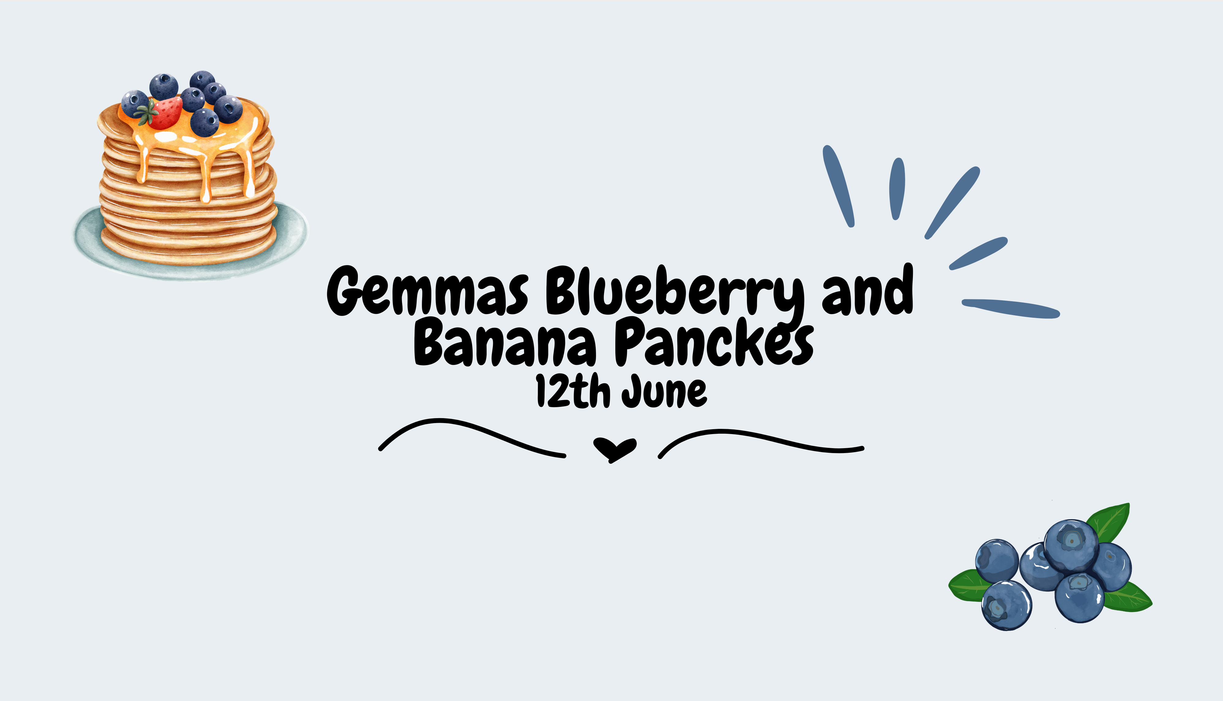 Special Breakfast – Gemmas Blueberry & Banana Pancakes