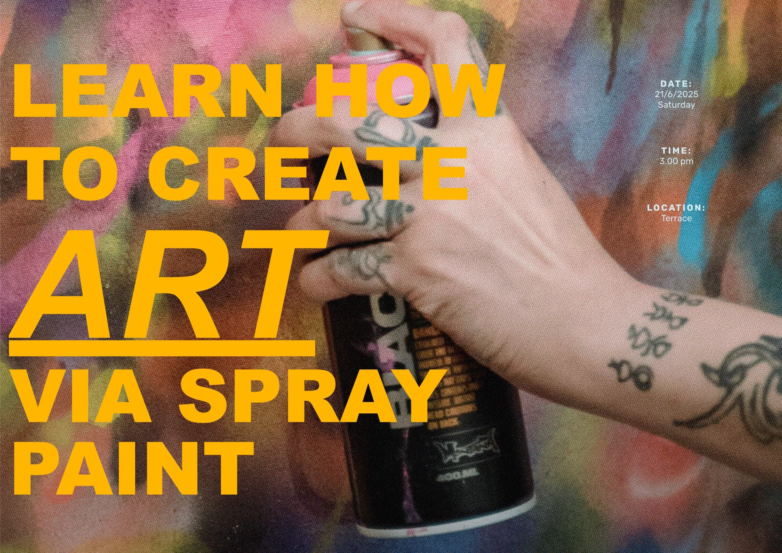 Spray Paint Workshop: Get Creative, Get Messy, Go Big!