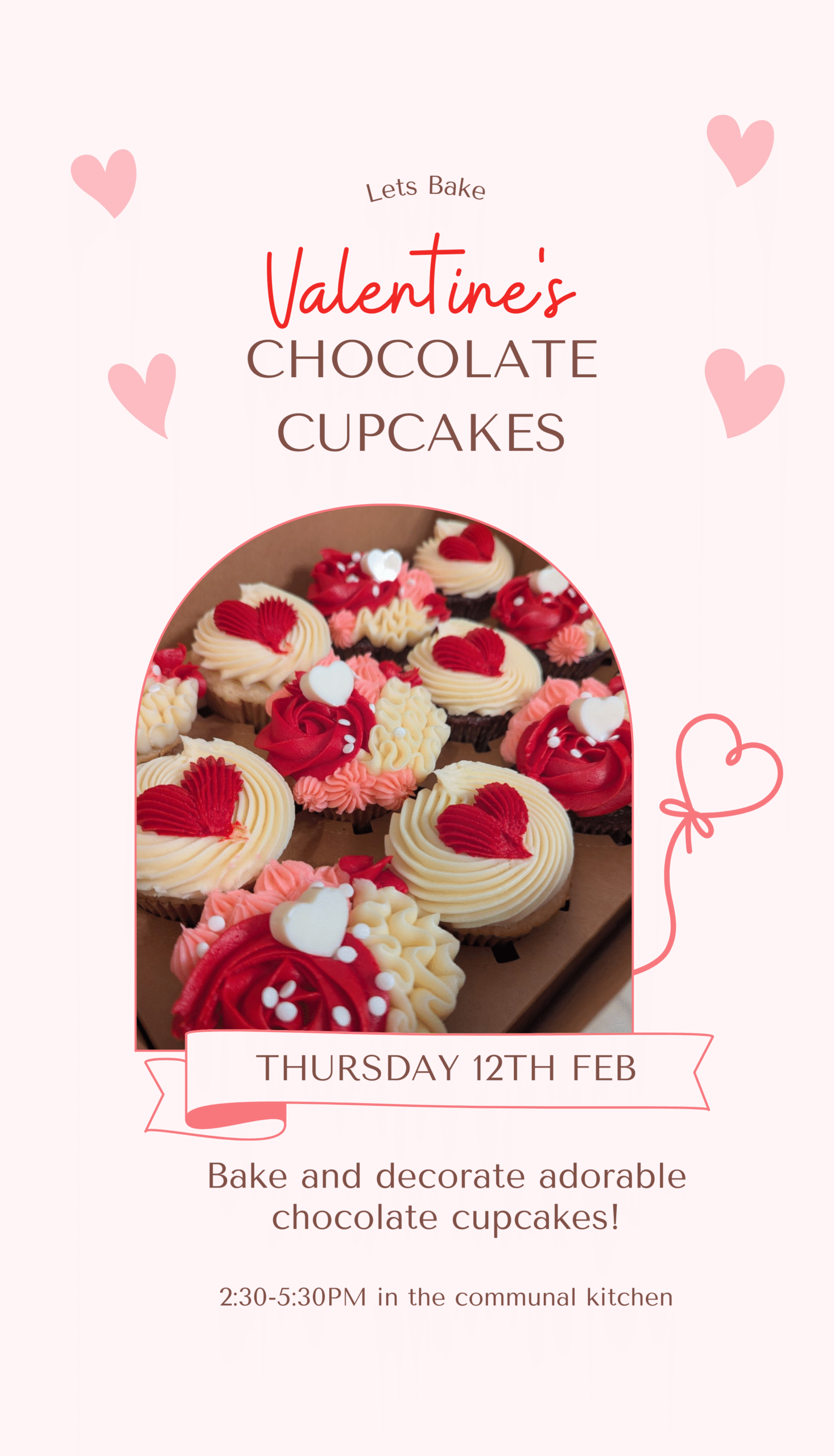 Let's Bake Valentine's Chocolate Cupcakes