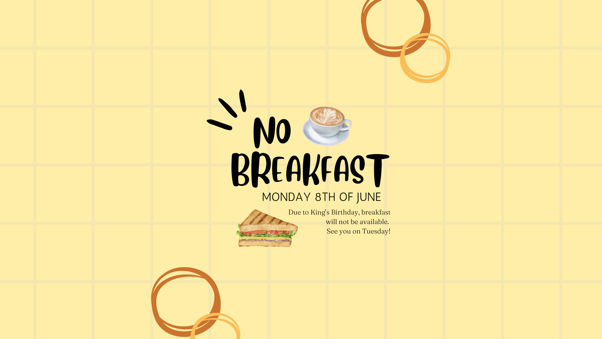 NO IGLU BREAKFAST - King's Birthday Public Holiday